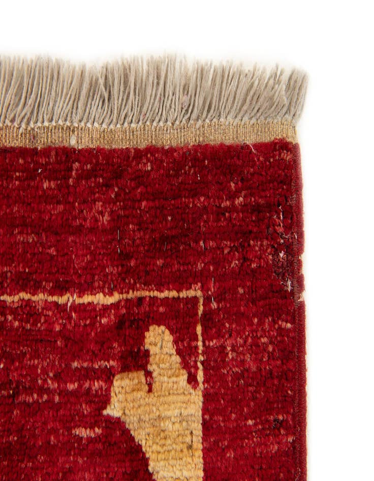 Detail image of  5' 4 x 8'  Hand Knotted Peshawar Ziegler Rug