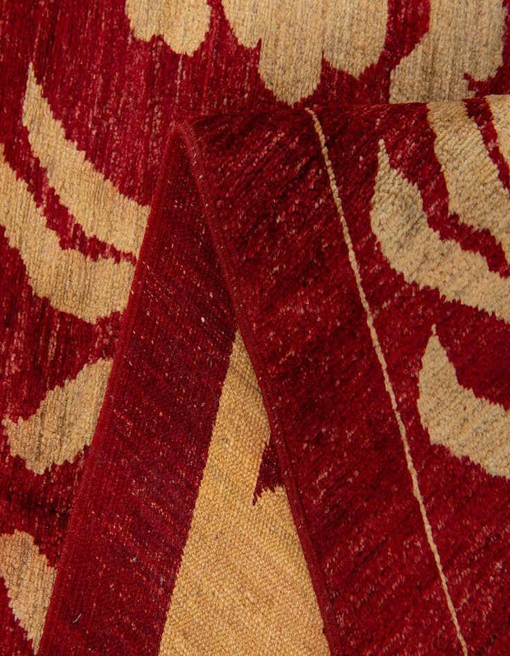 Detail image of  5' 4 x 8'  Hand Knotted Peshawar Ziegler Rug