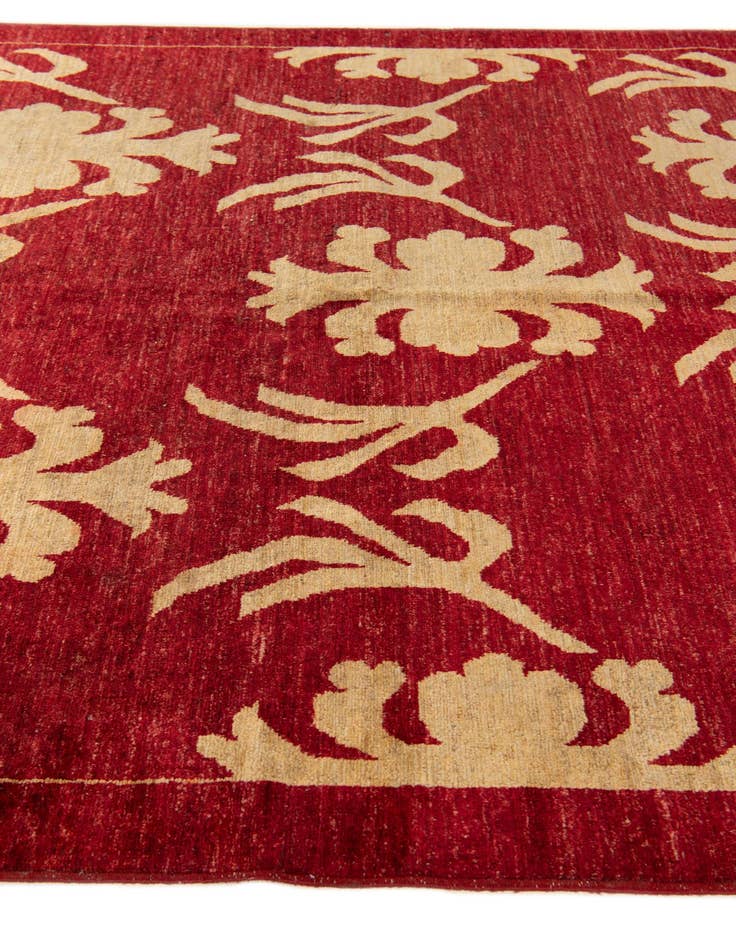 Detail image of  5' 4 x 8'  Hand Knotted Peshawar Ziegler Rug