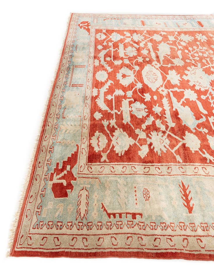 Detail image of  8' 11 x 11' 8  Hand Knotted Peshawar Ziegler Rug