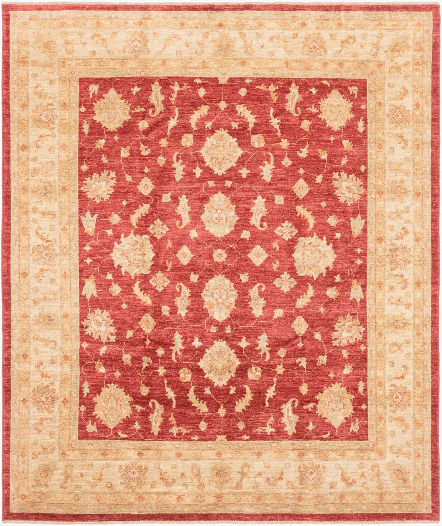  8' 3 x 9' 10  Hand Knotted Peshawar Ziegler Rug