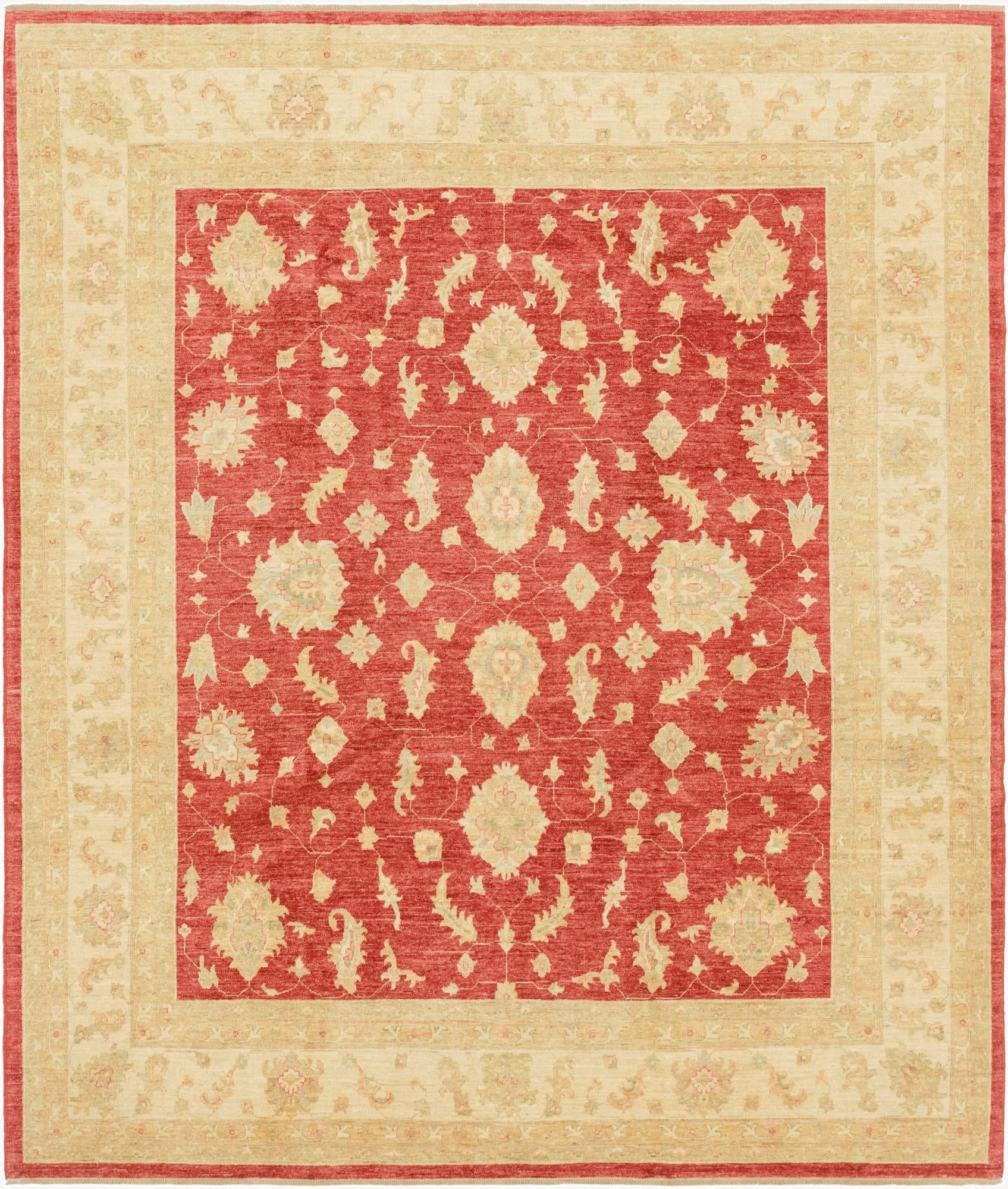  8' 2 x 9' 8  Hand Knotted Peshawar Ziegler Rug