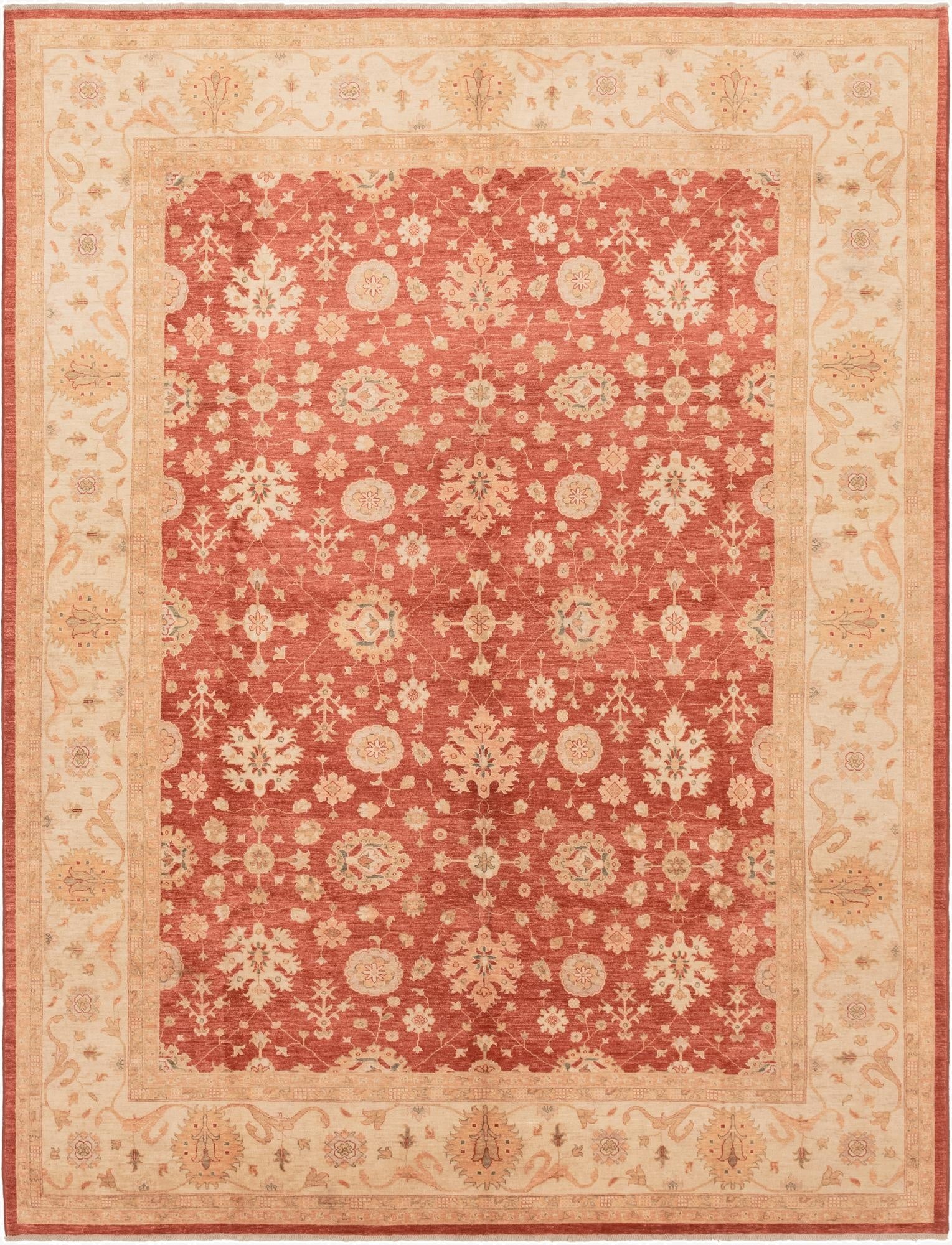  9' 10 x 13' 1  Hand Knotted Peshawar Ziegler Rug