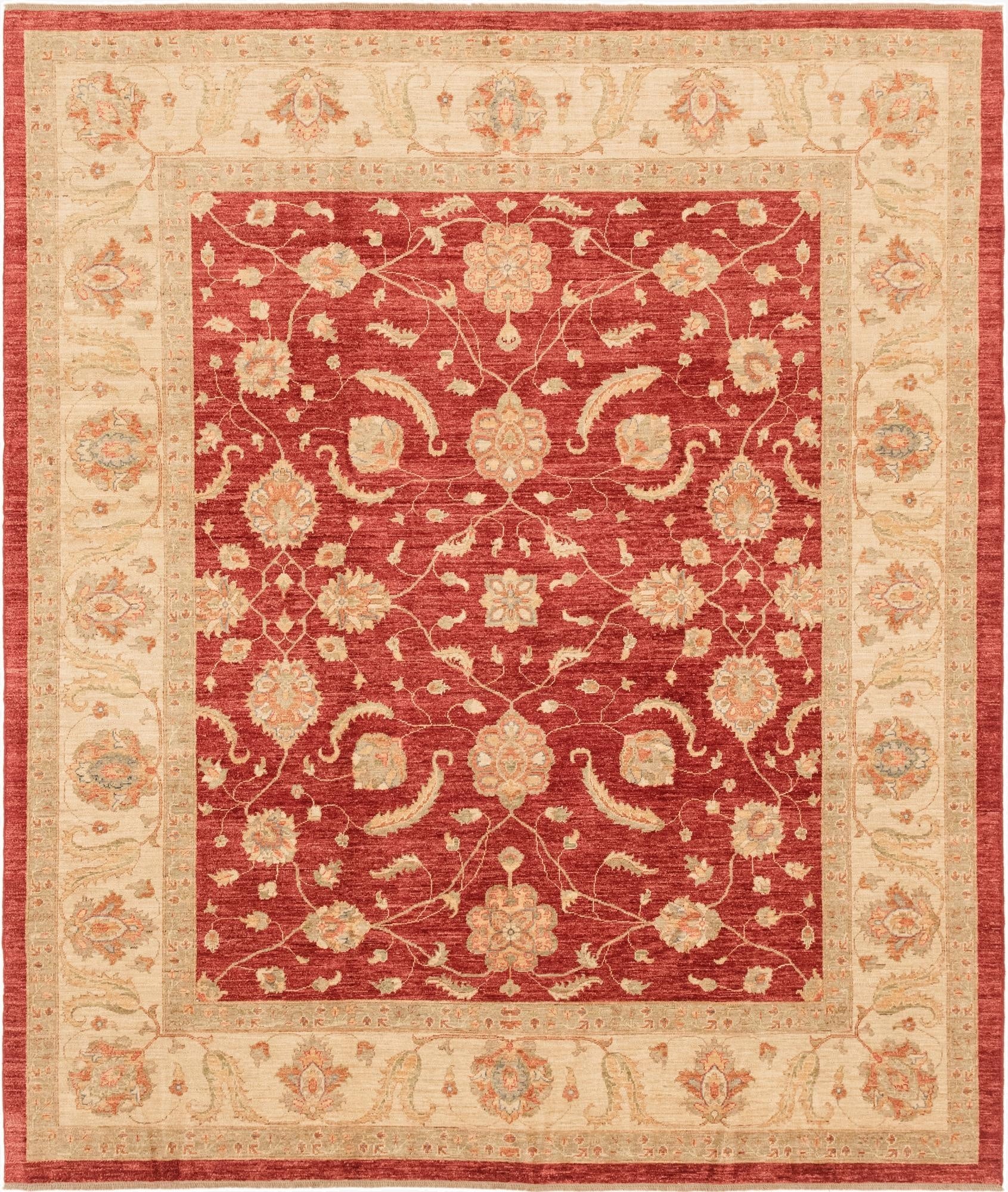  8' 3 x 9' 10  Hand Knotted Peshawar Ziegler Rug