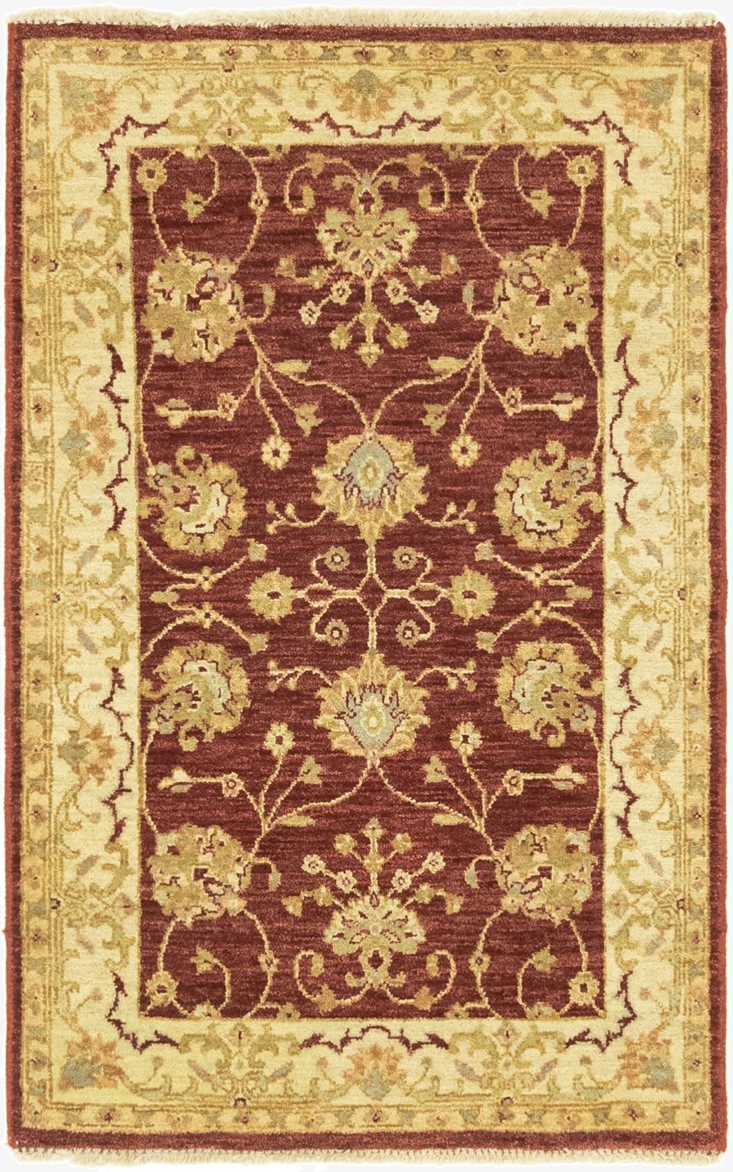  2' 7 x 4' 2  Hand Knotted Peshawar Ziegler Rug