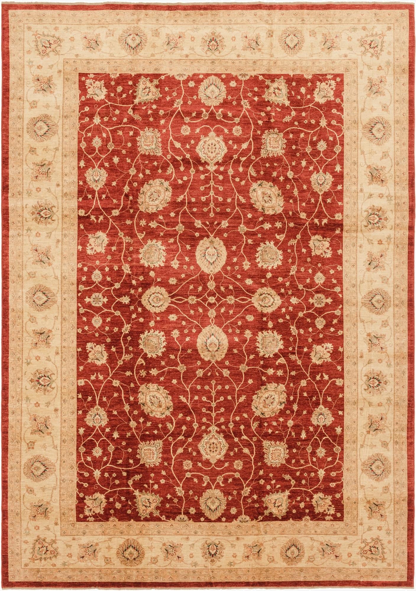  11' 5 x 16'  Hand Knotted Peshawar Ziegler Rug