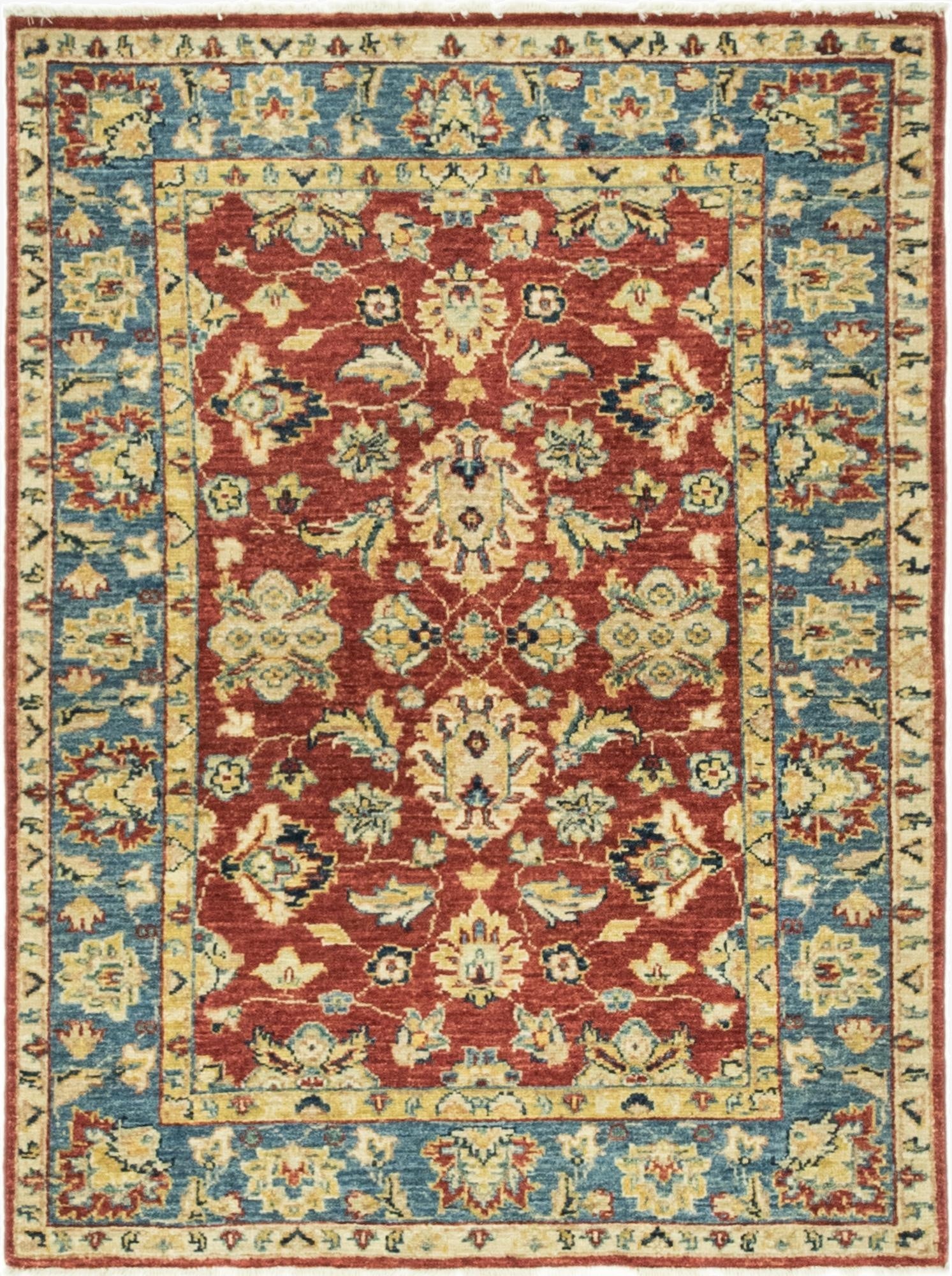  2' 11 x 3' 11  Hand Knotted Peshawar Ziegler Rug