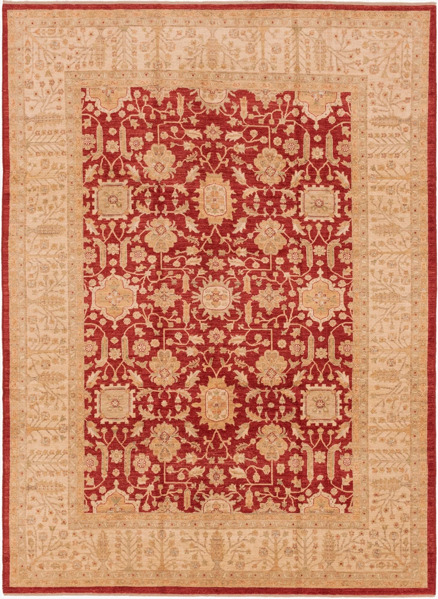  8' 4 x 11' 5  Hand Knotted Peshawar Ziegler Rug