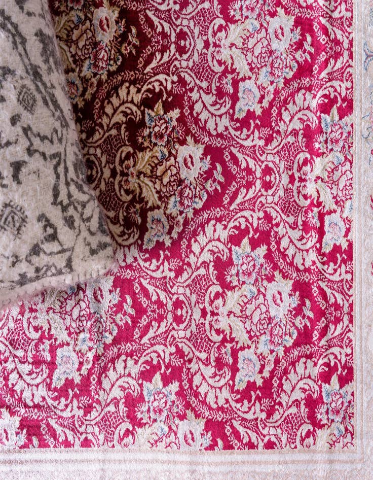 Detail image of  6' 7 x 9' 10 Qom Bamboo Silk Rug