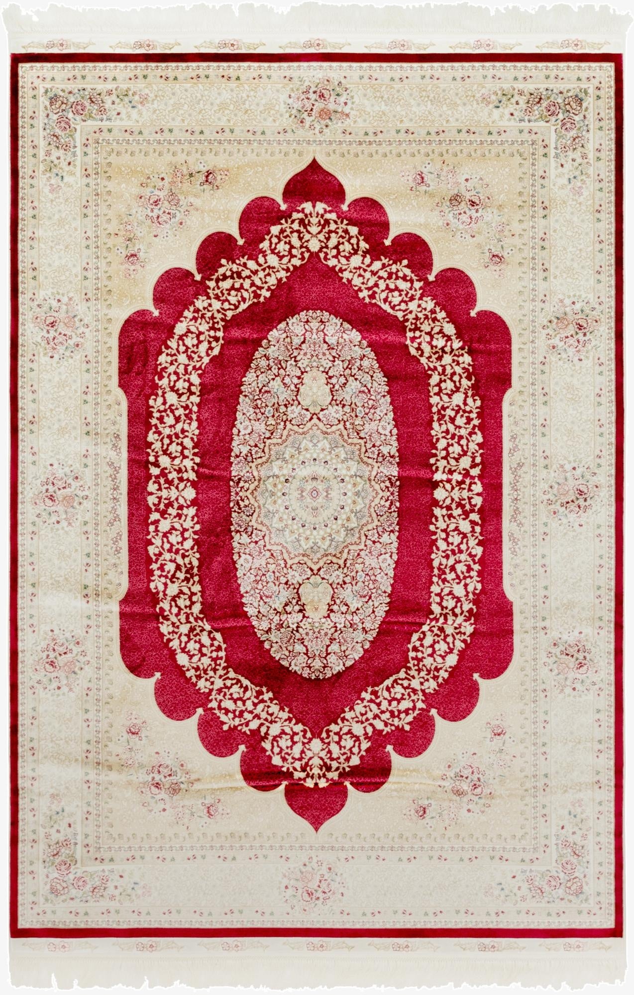  5' x 7' 3 Qom Bamboo Silk Rug
