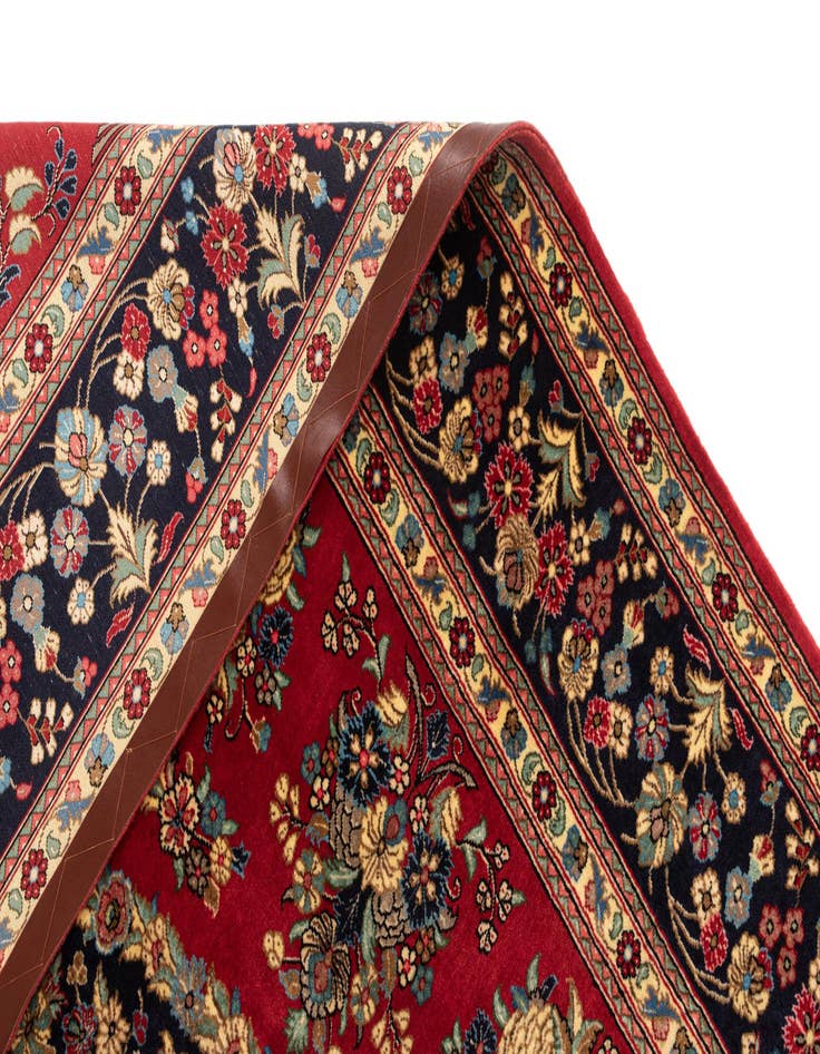 Detail image of  6' 8 x 9' 11  Hand Knotted Qom Persian Rug