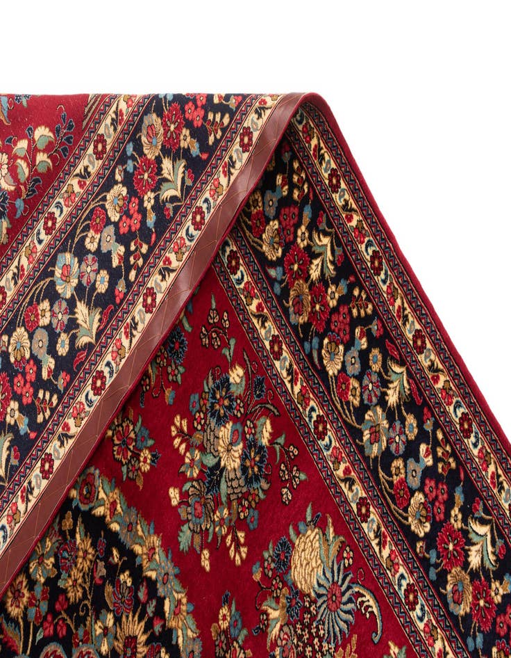 Detail image of  6' 9 x 9' 8  Hand Knotted Qom Persian Rug