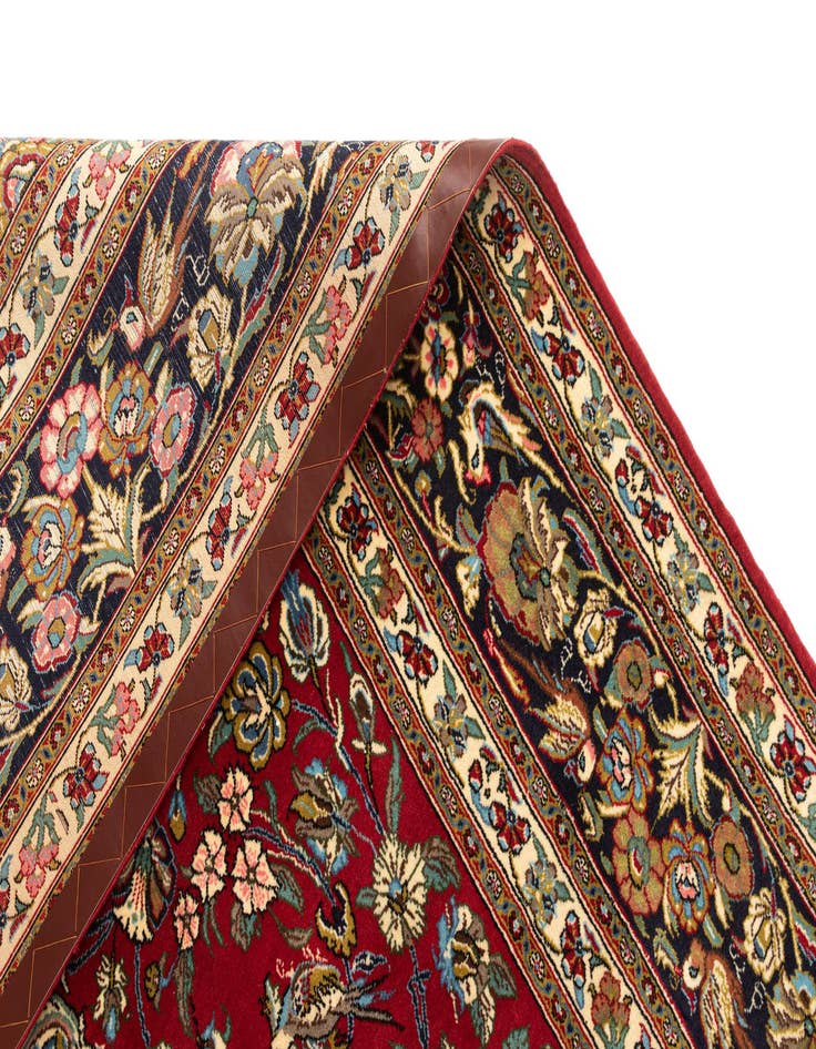 Detail image of  6' 7 x 10' 3  Hand Knotted Qom Persian Rug