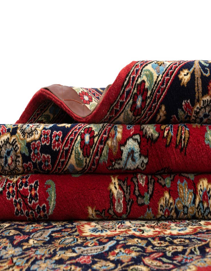 Detail image of  6' 8 x 9' 7  Hand Knotted Qom Persian Rug