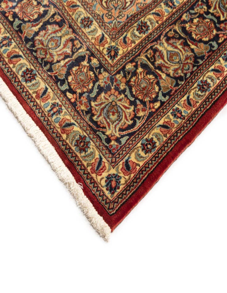 Detail image of  6' 7 x 10' 6  Hand Knotted Qom Persian Rug