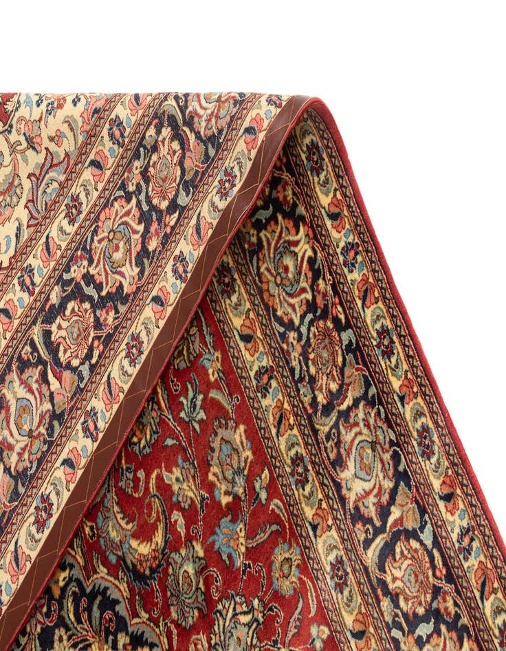 Detail image of  6' 7 x 10' 6  Hand Knotted Qom Persian Rug