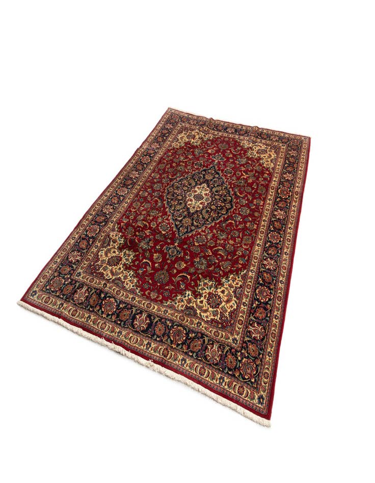 Detail image of  6' 8 x 9' 10  Hand Knotted Qom Persian Rug