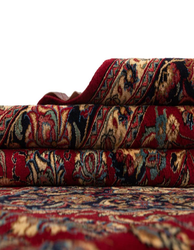 Detail image of  6' 8 x 9' 10  Hand Knotted Qom Persian Rug