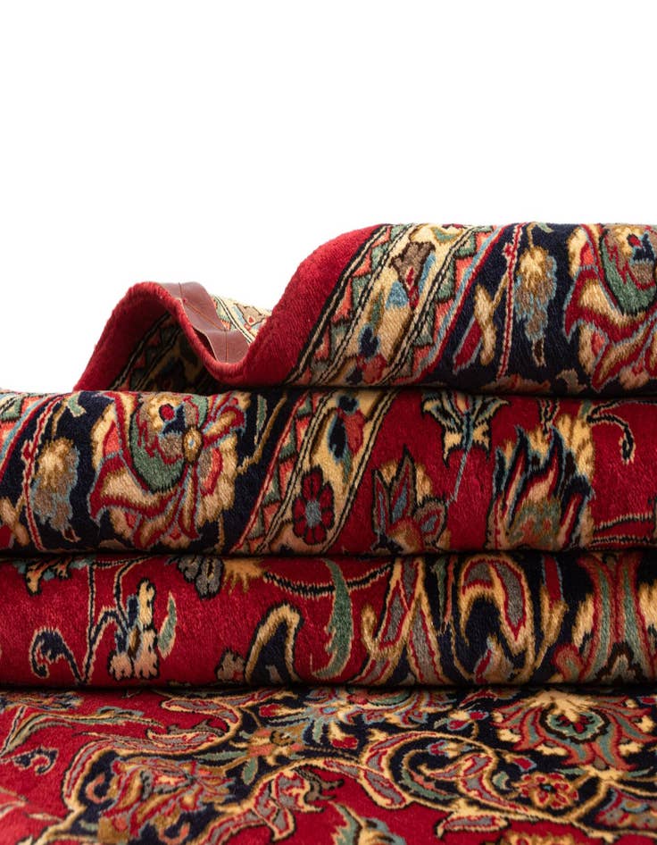 Detail image of  6' 6 x 9' 7  Hand Knotted Qom Persian Rug