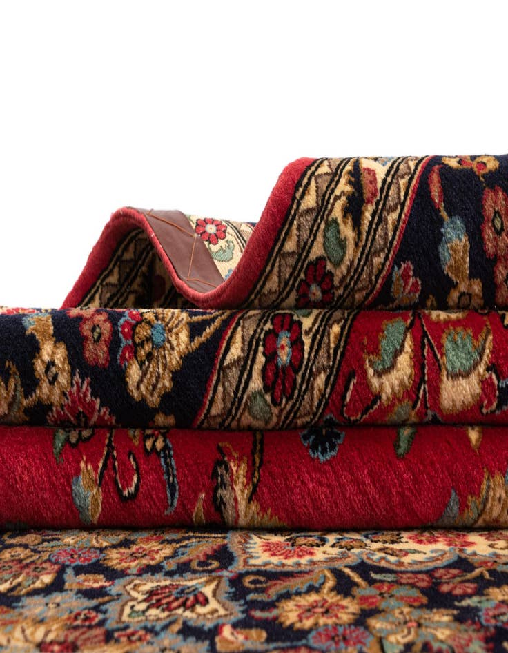 Detail image of  6' 6 x 10' 1  Hand Knotted Qom Persian Rug