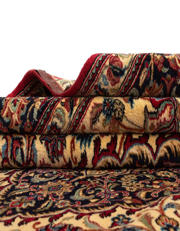 Detail image of  6' 9 x 9' 8  Hand Knotted Qom Persian Rug