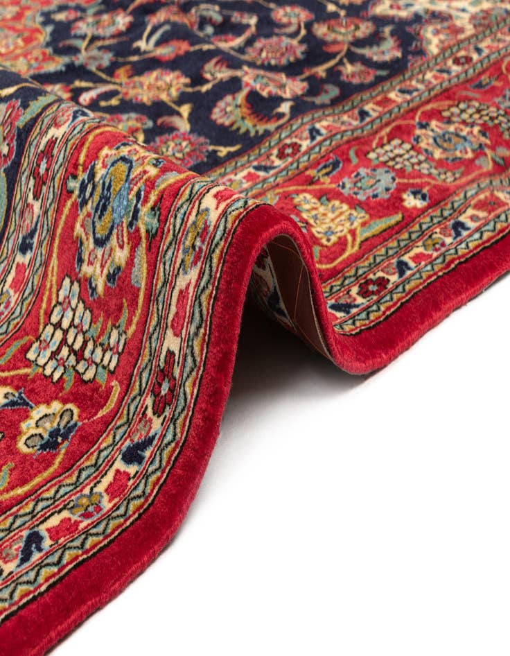 Detail image of  6' 9 x 10'  Hand Knotted Qom Persian Rug