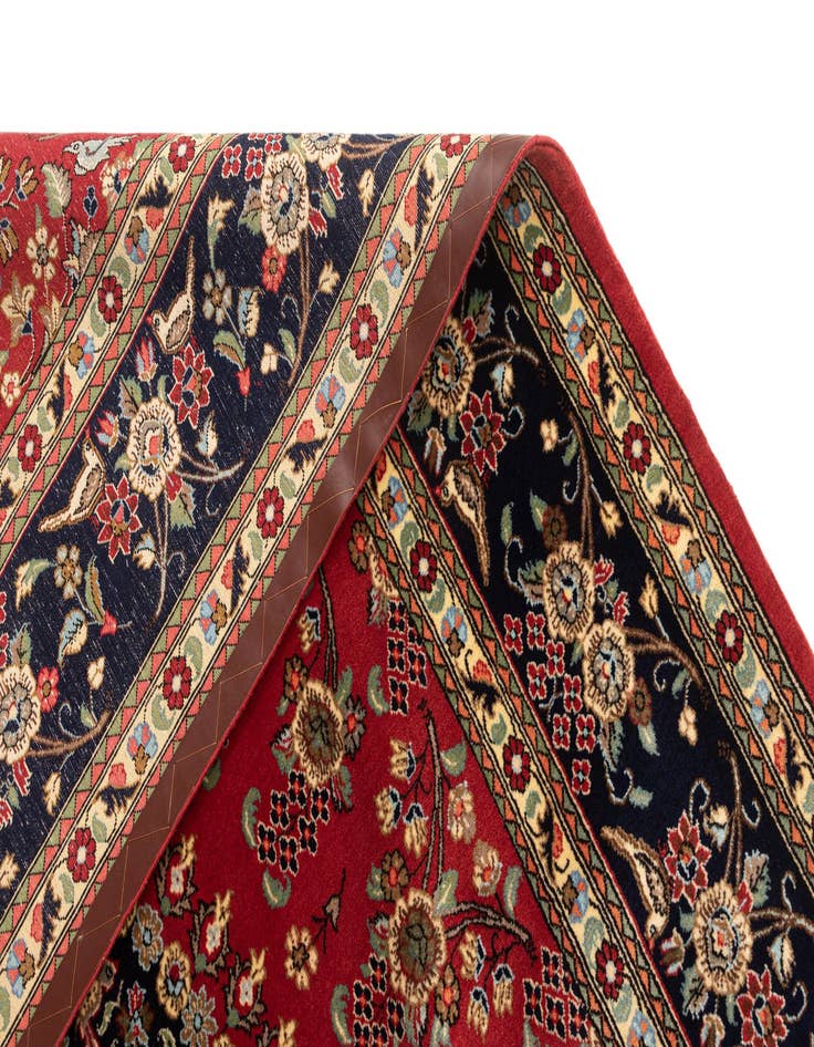 Detail image of  6' 8 x 9' 9  Hand Knotted Qom Persian Rug