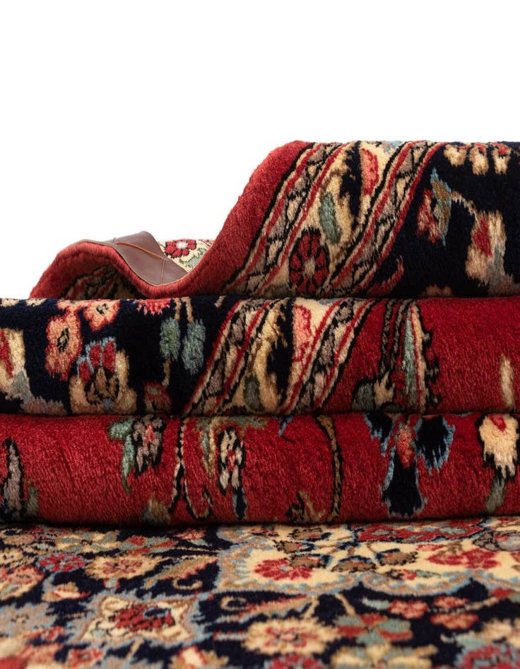 Detail image of  6' 6 x 9' 7  Hand Knotted Qom Persian Rug