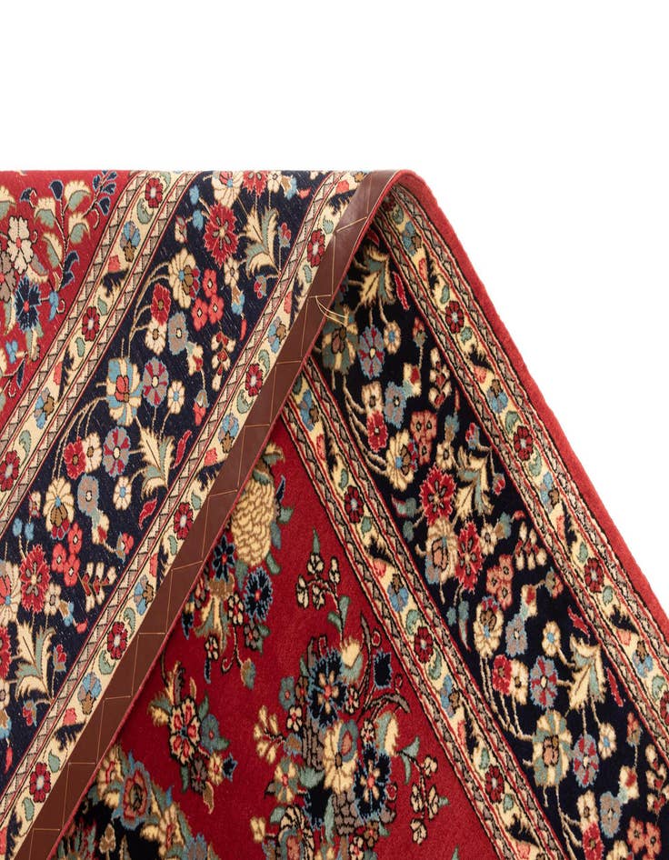 Detail image of  6' 6 x 9' 7  Hand Knotted Qom Persian Rug