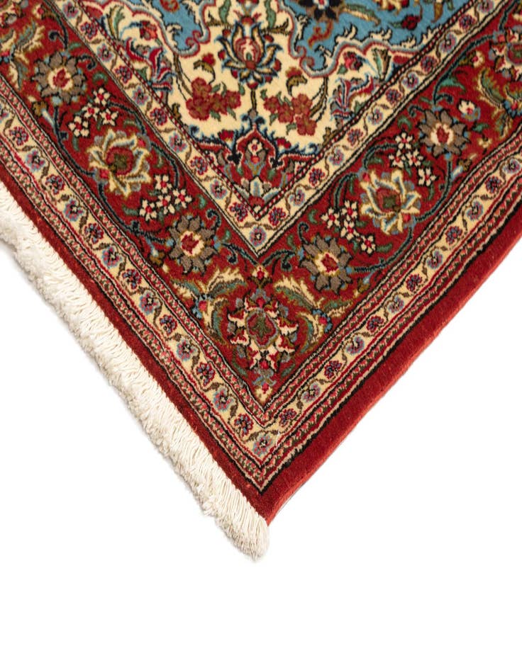 Detail image of  3' 7 x 5' 3  Hand Knotted Qom Persian Rug