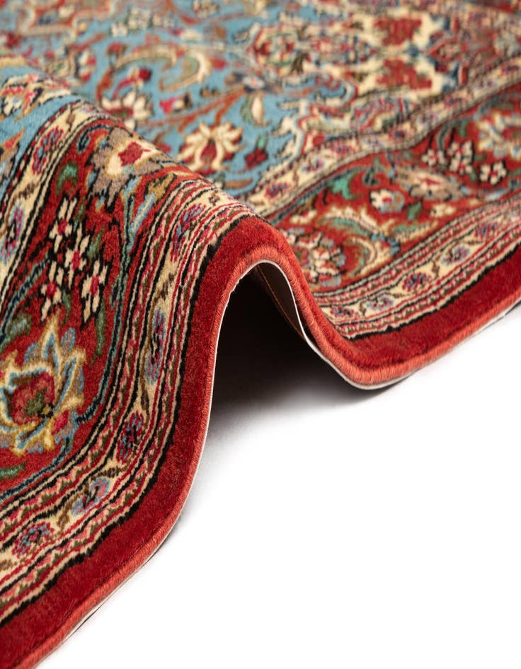 Detail image of  3' 7 x 5' 3  Hand Knotted Qom Persian Rug