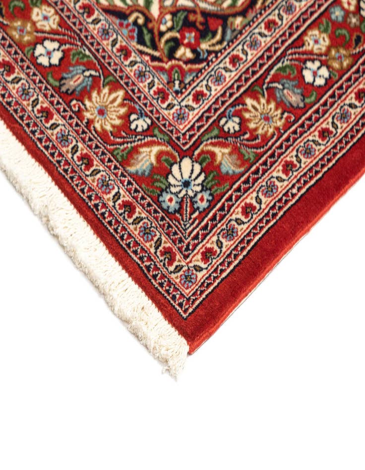 Detail image of  3' 4 x 4' 10  Hand Knotted Qom Persian Rug