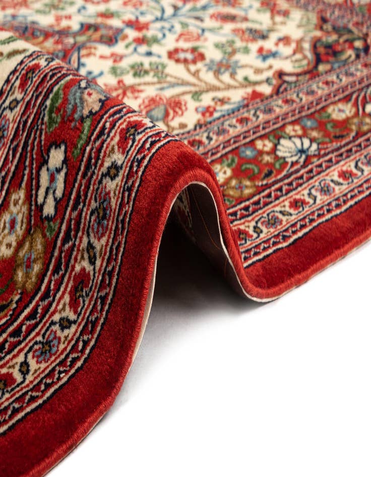 Detail image of  3' 4 x 4' 10  Hand Knotted Qom Persian Rug