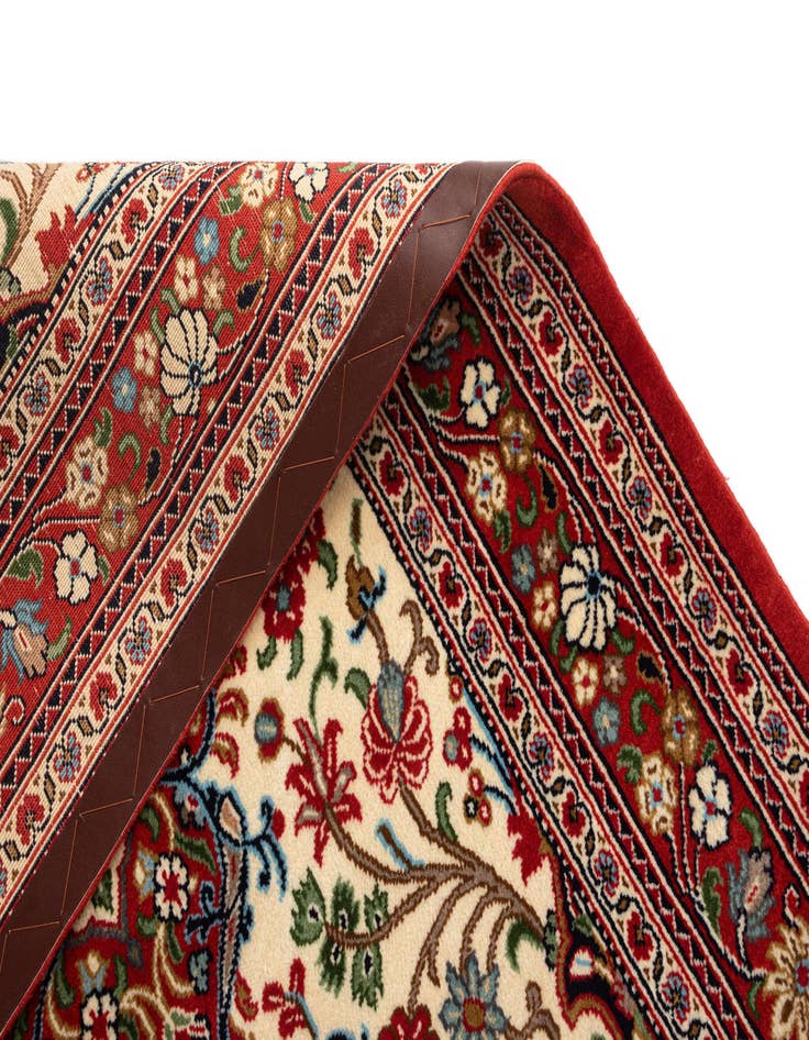 Detail image of  3' 4 x 4' 10  Hand Knotted Qom Persian Rug