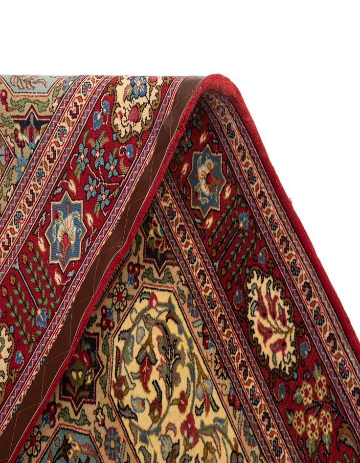 Detail image of  3' 7 x 5' 1  Hand Knotted Qom Persian Rug