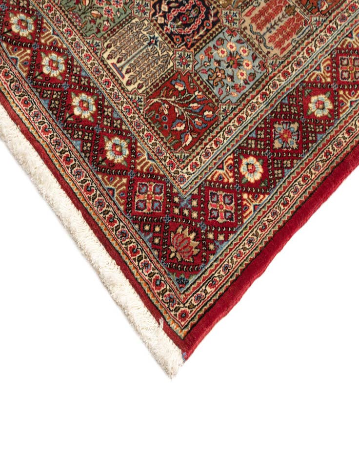 Detail image of  3' 6 x 4' 9  Hand Knotted Qom Persian Rug