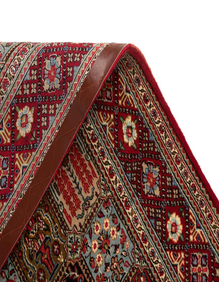 Detail image of  3' 6 x 4' 9  Hand Knotted Qom Persian Rug