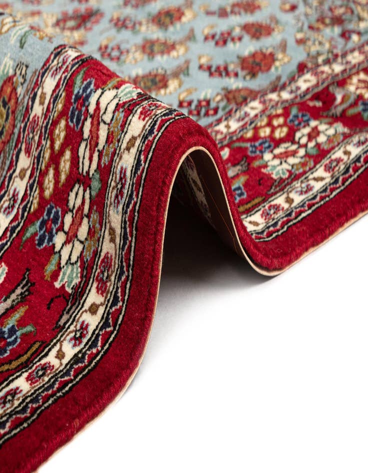 Detail image of  3' 6 x 5' 2  Hand Knotted Qom Persian Rug