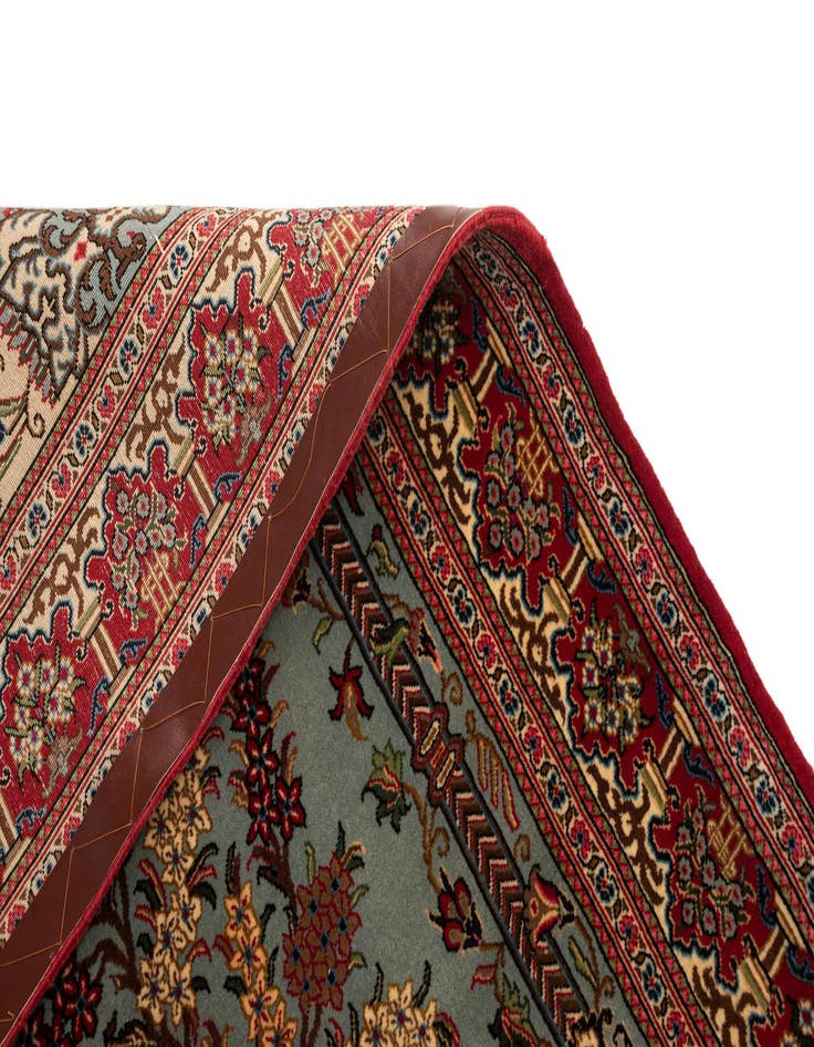 Detail image of  3' 6 x 5'  Hand Knotted Qom Persian Rug