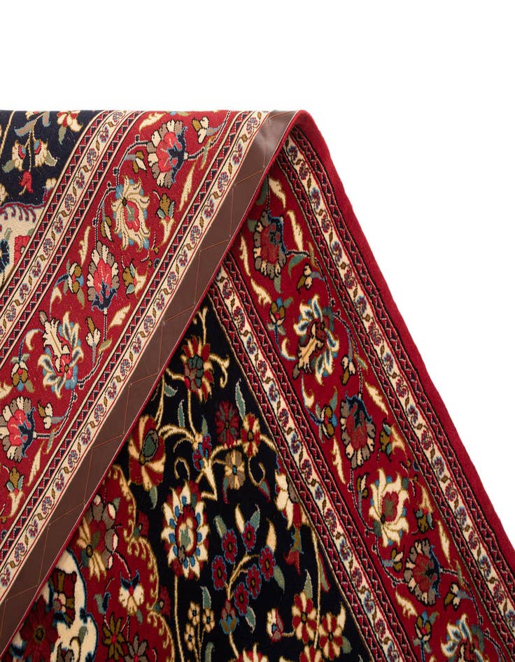 Detail image of  4' 9 x 7' 1  Hand Knotted Qom Persian Rug