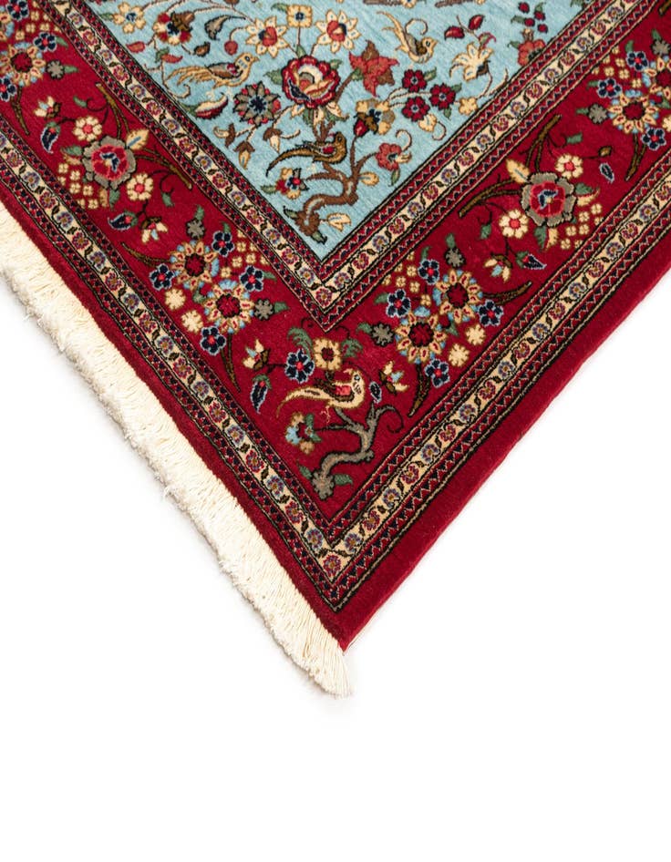 Detail image of  4' 8 x 6' 8  Hand Knotted Qom Persian Rug