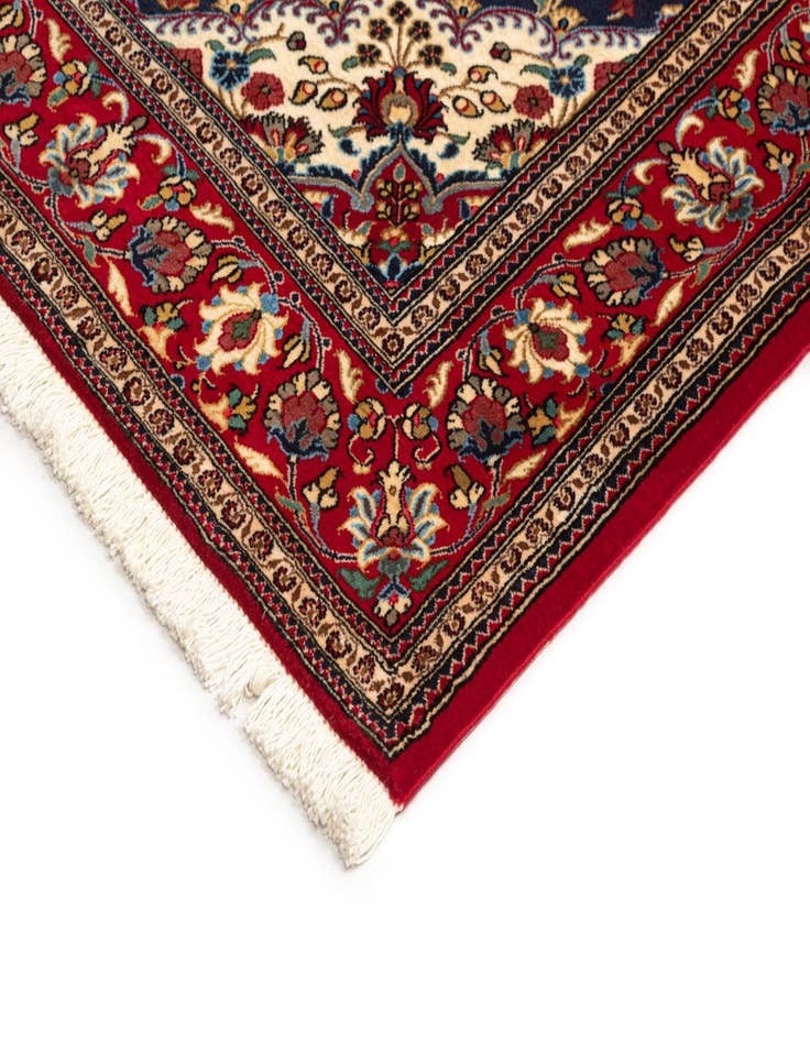 Detail image of  4' 8 x 6' 10  Hand Knotted Qom Persian Rug