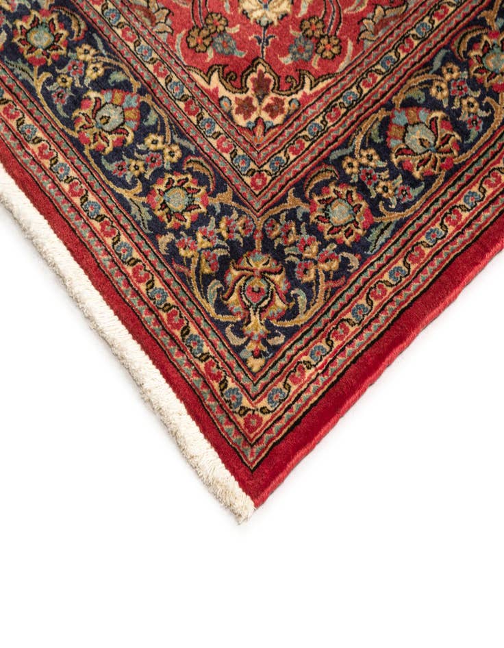 Detail image of  4' 8 x 6' 10  Hand Knotted Qom Persian Rug