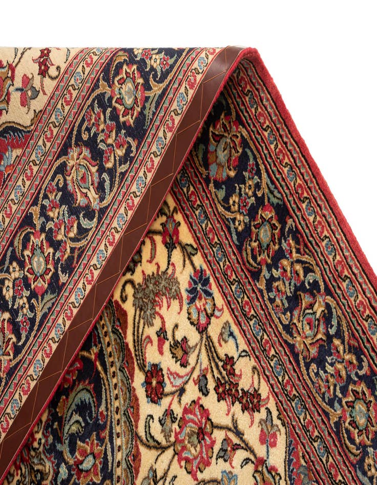 Detail image of  4' 8 x 6' 10  Hand Knotted Qom Persian Rug