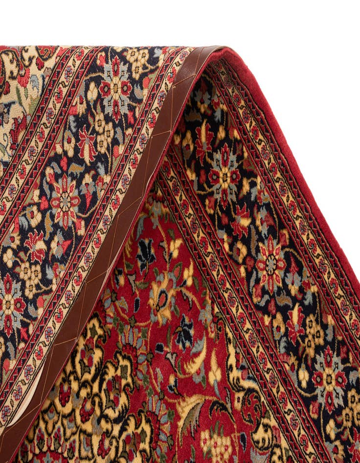 Detail image of  4' 8 x 6' 9  Hand Knotted Qom Persian Rug