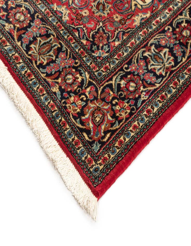 Detail image of  4' 9 x 6' 10  Hand Knotted Qom Persian Rug