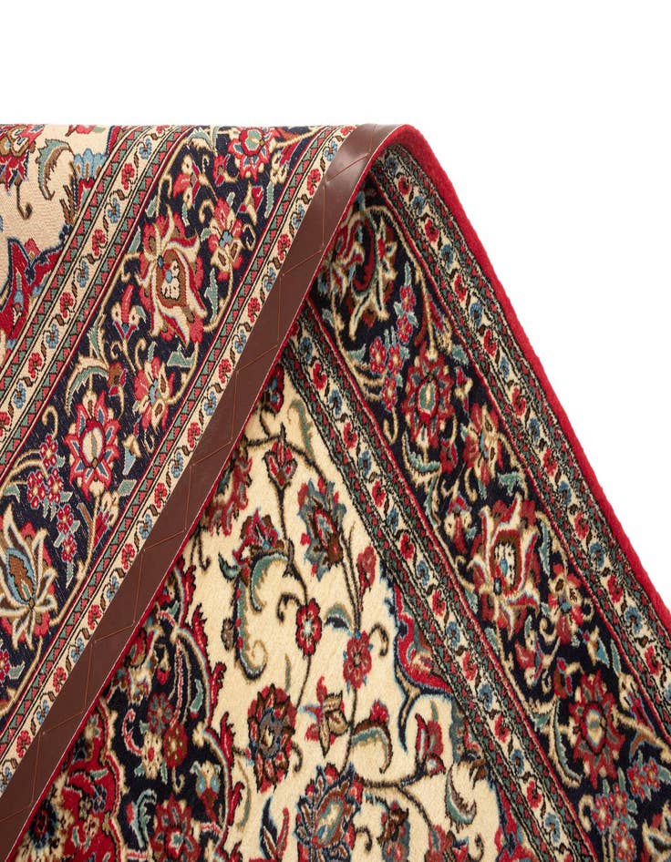 Detail image of  4' 9 x 6' 10  Hand Knotted Qom Persian Rug