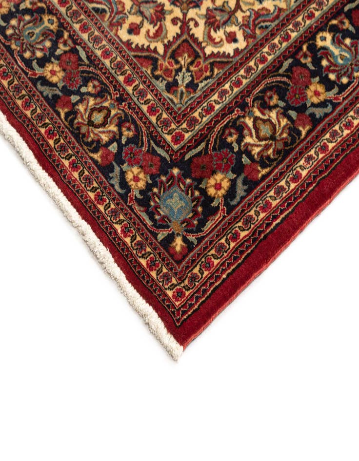 Detail image of  4' 7 x 6' 8  Hand Knotted Qom Persian Rug