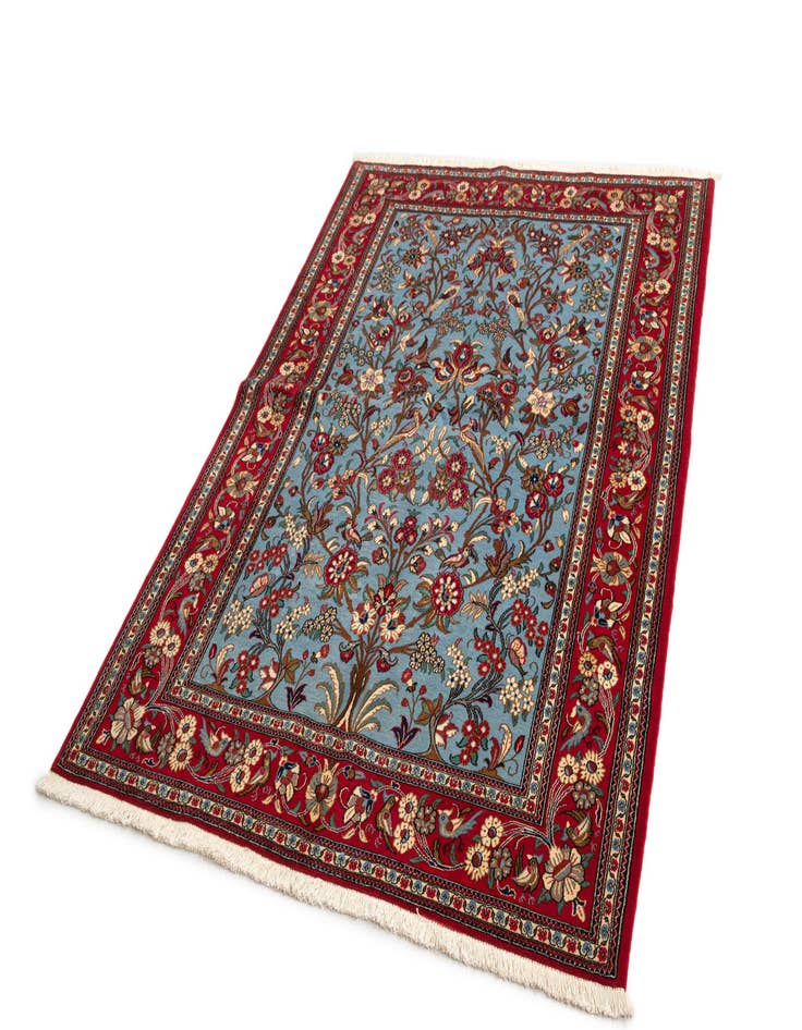 Detail image of  4' 11 x 6' 11  Hand Knotted Qom Persian Rug