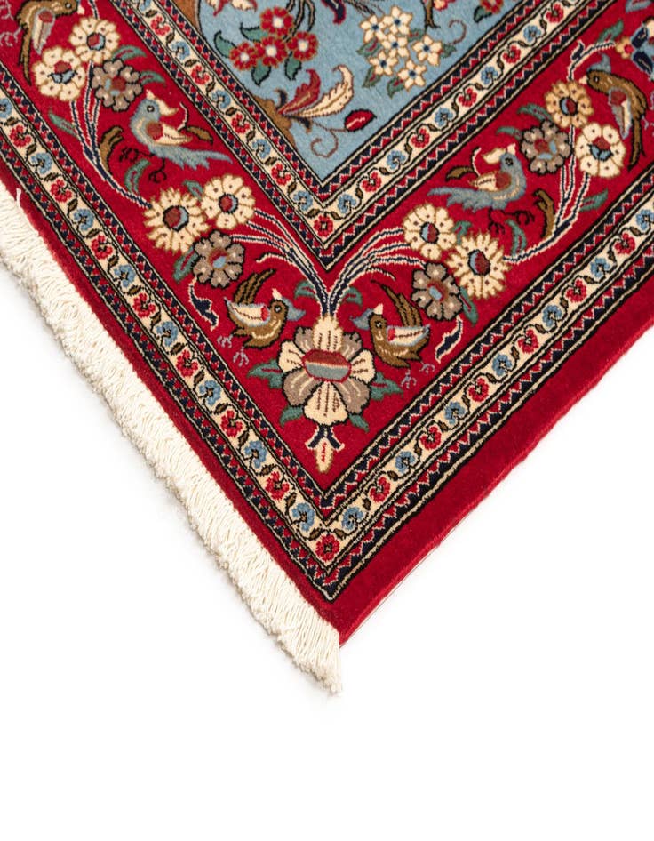 Detail image of  4' 11 x 6' 11  Hand Knotted Qom Persian Rug